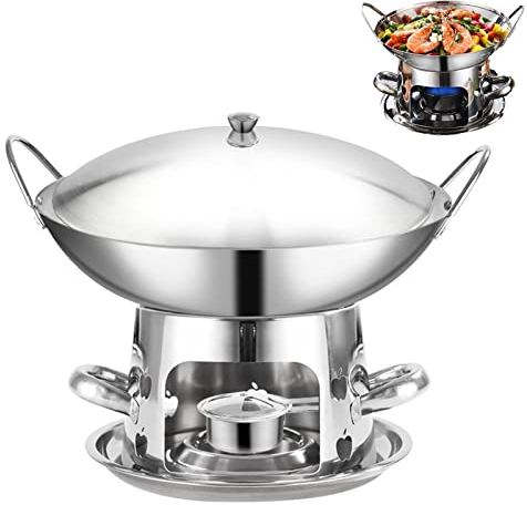 Keptfeet 22cm Spirituskocher Mit Topf Campingkocher Spiritus Camping-Spiritus Kocher Campingherd Aus Edelstahl Für Innenraum