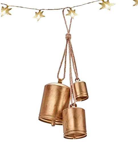 Weihnachts-Kuhglocken, antike Messingglocken, Glockenspiel, Weihnachtsglocken, Ornamente für Gartenkranz, Türeingang, Weihnachtsbäume, Basteln für Eltern