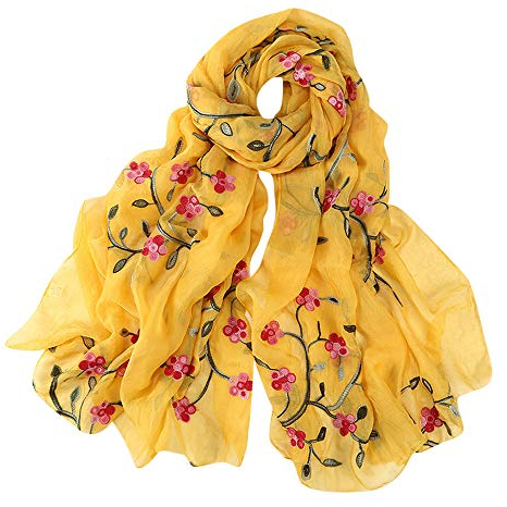 Damen Seidenschal Rose Blume Sonnencreme Chiffon Seidenschal Langer weicher Wickelschal Damen Schal Bedruckter Schal Leichter Schal Damen Geschenk Chiffon Seidenschal Blumen Seidenschal