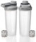 EYMPEU Shaker-Flasche, BPA- und phthalatfrei, solider Schraubdeckel, auslaufsicher, spülmaschinenfest, für Proteinmischungen, 680 ml, klares Grau, 2 Stück