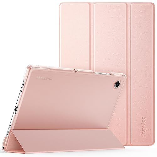 EasyAcc Hülle für Samsung Galaxy Tab A8 2022/2021 SM-X200/ X205/ X207, Schutzhülle Ultradünne Transluzent Matt Rückseite Abdeckung mit Standfunktion Kompatibel mit Glaxy Tab A8 10.5, Rotgold