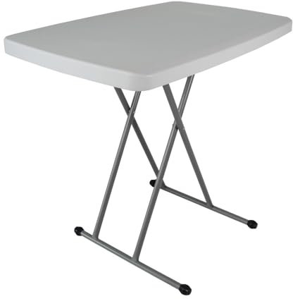 Oxeo Table compacte et Pliable - Hauteur Ajustable : 39, 61 et 70 cm - Table Pliante - Entretien Facile - Légère - Très Stable