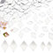 PH PandaHall 300 Stück 3 Größen Silberfarbene Spiegel Zum Aufnähen Acryl Spiegelstücke Zum Aufnähen Mit Löchern Diamant Spiegelperlen Für DIY Hochzeitskleid Kleidung Taschen Schuhe Dekoration
