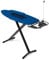 Duwee Deluxe Bügelbrett mit einziehbarer Bügeleisenablage | Extrabreites Bügelbrett aus dickem Stahl, mit Ärmelbrett, höhenverstellbar, 46 x 123 cm, Blau