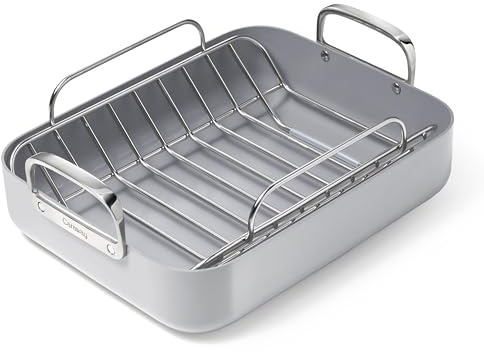 Caraway Quadratischer Bräter mit Gestell Grau, Grillschale