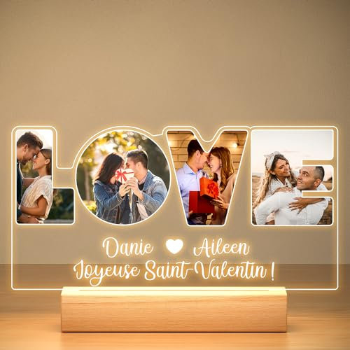 KoxSmar Cadeau Personnalisé Femme, Cadre Photo Personnalisé, Cadre Personnalisé avec Photo, Cadre Photo Personnalise, Cadeau Anniversaire Femme, Cadeau Couple Personnalisé