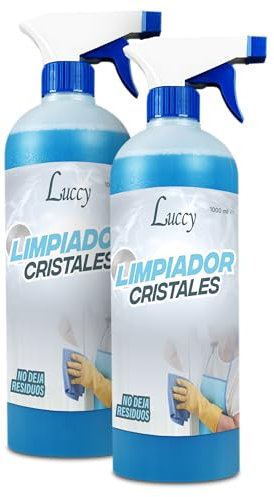 LUCCY Limpia Cristales | Limpiacristales Abrillantador Concentrado Secado Rápido Limpieza Sin Residuos (2 Litros)