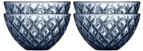 Lyngby Glas Sorrento Schale, Schüssel, 12 cm, 4 Stck., Blau