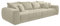 Big Sofa XXL 306 cm x 134 cm, bequeme Lounge Couch mit hochwertiger Federkernpolsterung, viele Kissen, Liegefläche 120 cm x 240 cm, modischer Cord-Bezug in Beige Grau / 15173