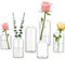 Kleine Vasen für Tischdeko,Mini Glas Vase Set,Glasvasen für Hochzeit,6er Klare Moderne deko Glas vasen,Minimalistische Blumenvase für Hochzeit Party Esstisch Tafelaufsatz Tischvase Deko Geschenk
