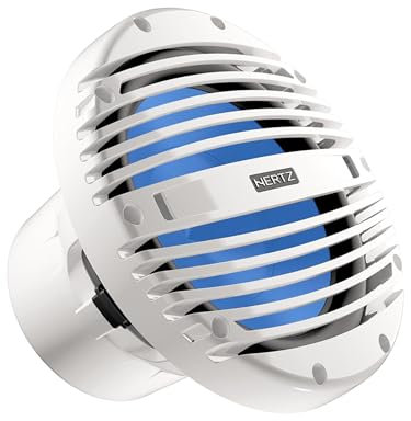 HERTZ HMS 10 B2-LD-W Caisson de basses 2 Ohm avec LED RVB Blanc 25,4 cm