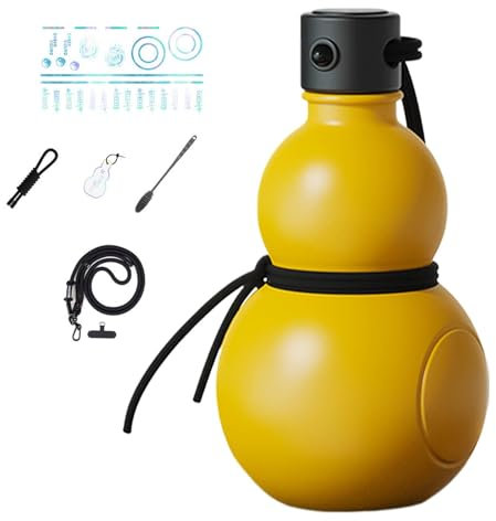 Frasco de agua de 30 onzas | Botella de agua de inspiración retro, matraz deportivo a prueba de fugas, reutilizable, matraz de calabaza al aire libre, botella de agua portátil, contenedor de agua para