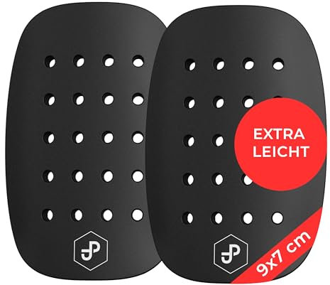 JDP Schienbeinschoner Light - Extrem leichte Mini-Schiene für Herren und Kinder, Universalgröße 9x7 cm
