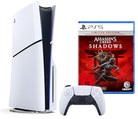 Playstation 5 Standard Konsole (Slim) + Assassin's Creed Shadows - Limited Edition (exklusiv bei Amazon)
