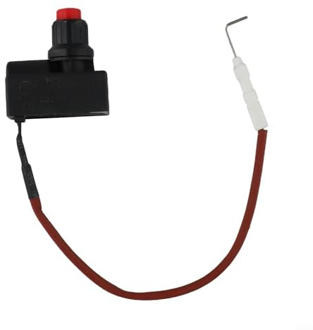 Elektronischer Zündschalter für Terrassenheizung mit Druckknopf und Kabel - Ersatzteil für Gasheizung, Feuerstelle, Grill - Einfache Installation, Zuverlässige Zündung(IG&NB700C1)