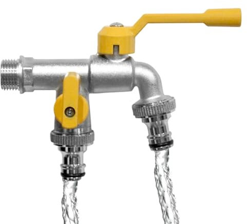 Robinet Extérieur - Robinet En Laiton Mural, Robinet D'eau Extérieure | Robinet De Jardin En Laiton Anti-gel, Séparateur De Tuyau, Robinet D'eau Extérieur Résistant Au Gel Pour Orchard Yard Kitchen Ga