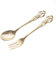 Elegante set di posate in acciaio inox cucchiaio e forchetta vintage (oro)