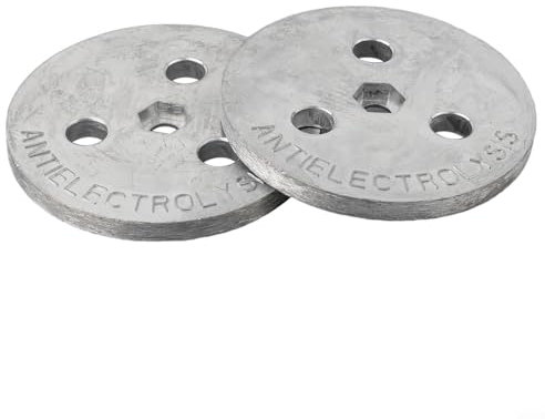 Piastra in anodo di zinco sostenibile per salvaguardare l'integrità della piscina (2 pezzi)