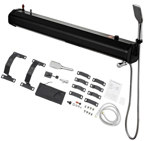 WilkSxyc Douche Camping, Douche Solaire Exterieure, 30L Réservoir d'eau sous Pression, pour Camping et Activités de Plein Air