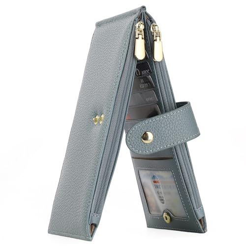 GOIACII Porte-Monnaie pour Femme avec Blocage RFID - Grand Portefeuille de Voyage à Deux Volets pour Cartes de crédit pour Femme