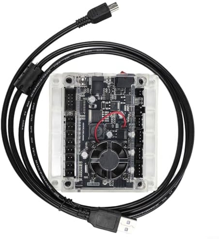 YobiLife Für GRBL 1.1F Steuerplatine für CNC-Fräsen und Gravierer, verbesserter 3-Achsen-Motorantrieb mit Lüfterkühlung, Offline-Modul-Unterstützung, für PWM-Spindeldrehzahlregelung, 24 V DC-Eingang