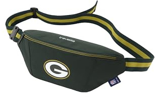 travelite NFL Bauchtasche Green Bay Packers, 33 cm | kompakte Gürteltasche aus Polyester mit Sicherheitsfach, Reißverschluss und verstellbarem Gurt, 33 x 15 x 7 cm, 1,8 Liter