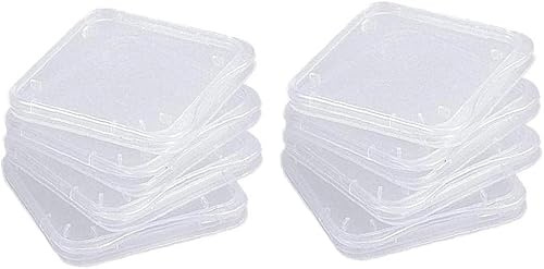 10Pcs Transparent Universal SD Card Storage Case Durable SDHC Memory Card Holder Box Computer Components Memory Card Cases Accessories