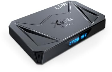 Lipa X96Q Android TV-Box 4 GB/64 GB Android 14 – TV-Mediaplayer – Media-Streamer – Android TV-Box – 1000 Mbit/s LAN & WLAN – 8K-Decoder – Apps via Play Store & Internet – Dolby Audio – Bluetooth