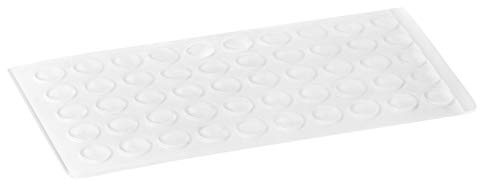 haggiy Elastikpuffer - transparent, Ø7mm, Höhe 1,5mm (50 STK., Streifen) | selbstklebend, Anschlagpuffer, Geräuschdämpfer, rund