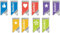 immi 5 farbige Dankeschön Büroklammern, Wingclips, Paperclips, Markclips, Geldklammer