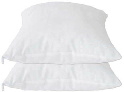 Nurtextil24 Füllkissen 2er 55x55 cm Inlett Baumwolle Weiß Reißverschluss | Kissenfüllung weiche Polyesterfüllung, formstabil, atmungsaktiv, langlebig, Waschbar - für Sofa, Deko-, Schlaf- & Zierkissen