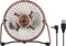 Goobay 55524 USB 4 Zoll Ventilator für den Schreibtisch, sorgt für frischen Wind am Schreibtisch oder Schlafzimmer, Bronze