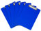 Kunststoff-Klemmbrett mit Metallclip | Plastik-Clipboard-Set nach Blau | Stabile Schreibunterlage mit Metallclip für 100 Blatt Papier | Transparente Acryl-Klemmbrettmappe | 6 Stück