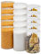 Dekovita Deko-Sand inkl. Muscheln 2kg Farbsand Set Streusand 1-4mm Streugranulat Sand-Granulat Weiß Orange