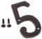 0-9 Black Wrought Iron Craft House Numbers Hotel Home Door Metal Plating Number Digits Sticker Plate Signs Address Plaque - Black, Number 5 Black Number 5