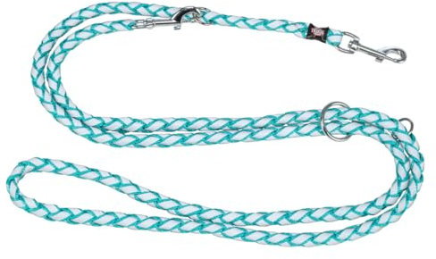 TRIXIE Hundeleine Cavo V-Leine S–M, 2,00 m ø 12 mm in ozean - verstellbare Leine mit reflektierenden Elementen - für kleine bis mittelgroße Hunde - 135812