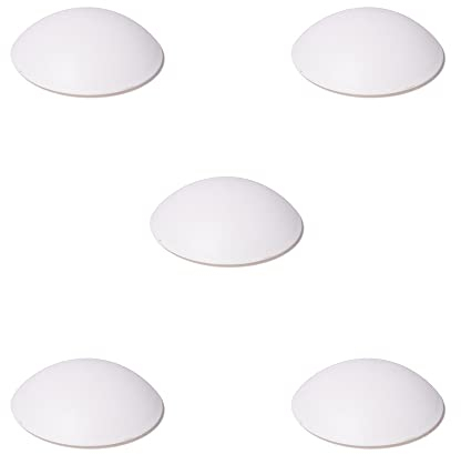 5 x sossai® Türstopper Wand selbstklebend | Türpuffer | TP Spot White | Ø 40 mm | Farbe: Weiß | Wandschutz Türklinke | Wandpuffer