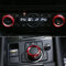 Qirc Klimaanlage Knopf Ring ist geeignet für Mazda 3 6 CX5 CX9 Auto Innenraum Klimaanlage Control Ring，Klimaanlage Knopf-Abdeckung (rot)