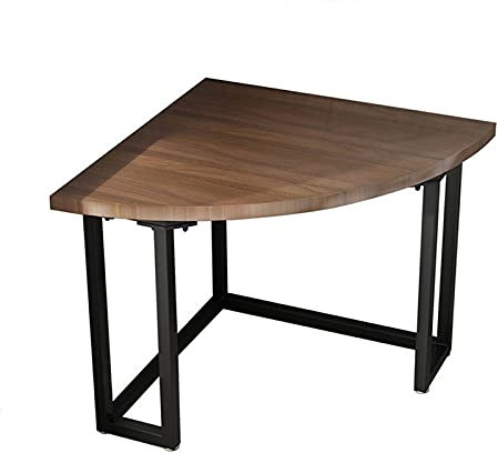 Schreibtisch Holz Eckschreibtisch Lernen Schreibtisch Dreieckig Desktop PC Laptop Schreibtisch Haushalt Kiefer Ecktisch mit rutschfesten verstellbaren Füßen Matte, Braun PC Tisch Arbeitszimmer Tisch