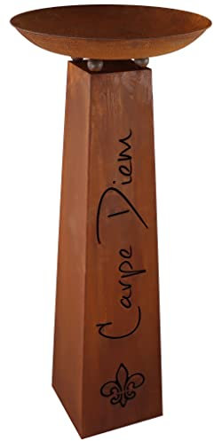Rostikal® Blumensäule 110 cm mit runder Pflanzschale 47 - Gartendeko Für Draußen Wetterfest, Deko Garten, Garten Deko Draußen - Wetterfeste Deko Für Ihren Outdoor-Bereich