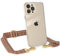 EAZY CASE Handykette - Verstellbarer Trageriemen kompatibel mit iPhone 13 Pro Max, Handytaschenband, Handykordel mit Phone Case, Ersatzgurt für Ketten, Orange/Grün - Haken Gold