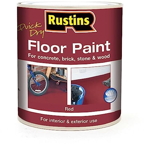 RUSTINS Quick Dry Floor Paint Red 1ltr