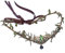 MOSTORY Handgemachte Bronze Grün Waldkrone Elfen Fledermaus Flügel Stirnband Grün Kristall Haargirlande für Hexenkönigin Prinzessin Cosplay Kostüm Karneval Halloween Party Fee Ball Bronze Grün