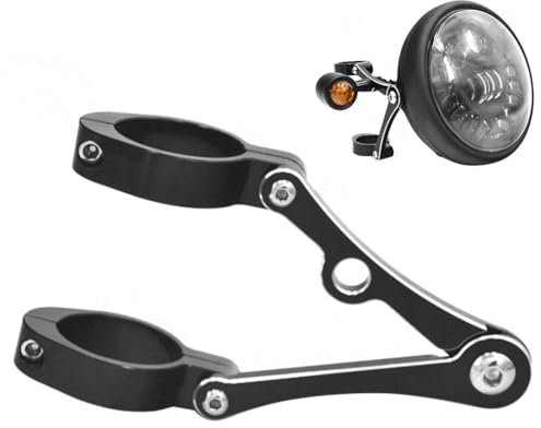 Support de Phare, 39-41mm Pinces à fourche Support de phare de moto Vintage Moto Clignotants Support de Montage de Lumière CNC Aluminium Fourche Tube Pince Modifié Kit Pour Moto