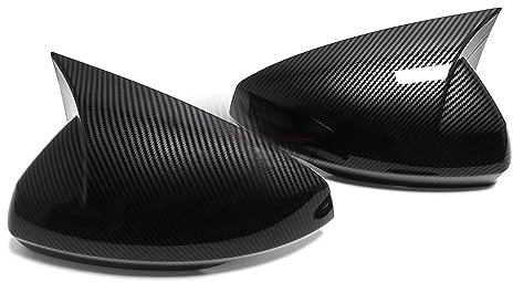 Rückspiegelgehäuse Rückspiegel Abdeckung Für VW Für Polo Mk6 AW Für GTI 2018-2021 OX Für Horn Auto Caps Shell Trim Carbon Look Außen Auto Spiegelkappen (Farbe : Carbon Look)