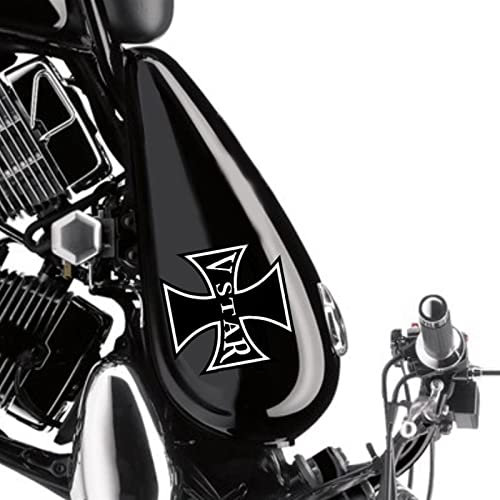 FLYIFE Croce Decal Carena Adesivi Serbatoio Carburante Decalcomanie in Vinile per Y&amaha Vstar V-Star XV250 XVS650 XVS1300 XVS1100 Route 66 Accessori