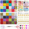 20 Farben 3mm Perlen für Armbänder + 20 Farben 6mm Perlenset für Armbänder Selber Machen, 200 Bunte BuchstabenPerlen (A-Z), Bracelet Making Kit für Freundschaftsarmbänder Selber Machen (24965 Stück)