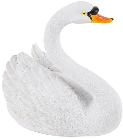 Gartendekoration, Schwebender Schwan, Kleiner Weißer Schwan mit Leicht Ausgebreiteten Flügeln