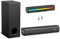 Wohome Barre de son avec caisson de basses filaire pour Smart TV, 2.1 CH pour petite barre de son TV avec rétroéclairage coloré, prise en charge Bluetooth 5.3/optique/AUX, S100 (noir)