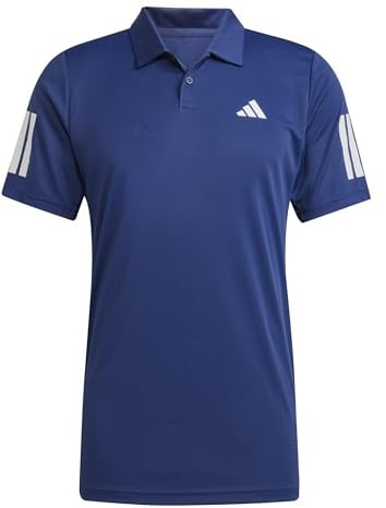 adidas Herren Club Tennis 3-Stripes Polo Shirt, Dark Blue, L